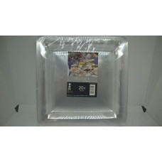 Plate Carre Transparent 23Cm