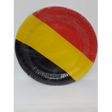 Plate Belgium Round Paper 23Cm 8Pcs