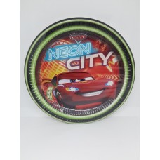 Paper Plate Neon Paper Round 23Cm 8Pcs