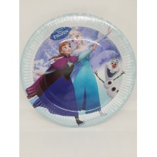 Frozen Plate Round Paper 23Cm 8Pcs